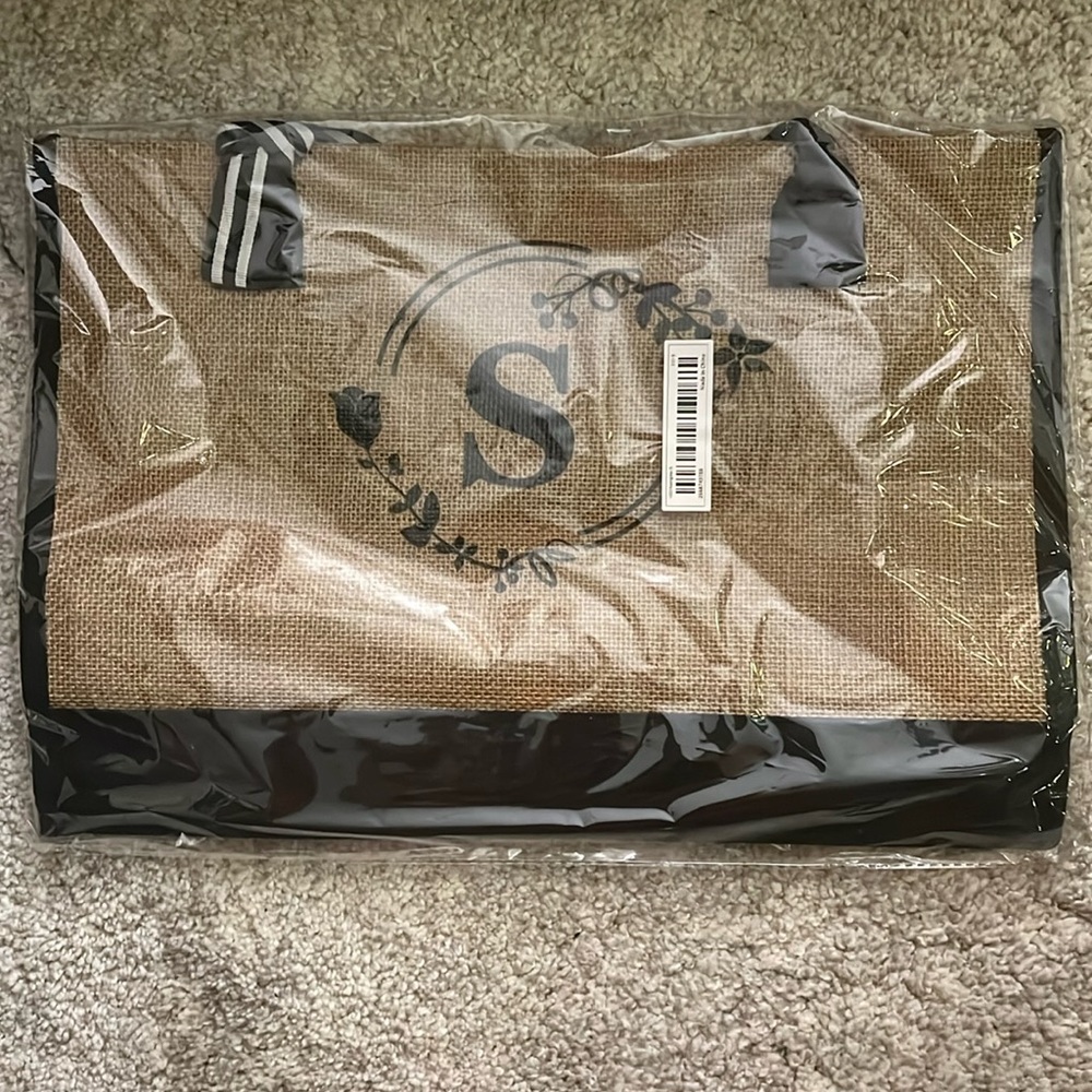 Burlap tote bag